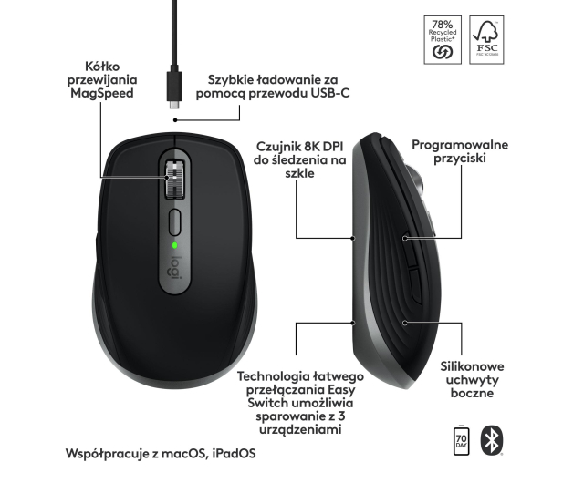 LOGITECH MX Anywhere 3S for Mac Space Grey 910-006947 - 1261408 - zdjęcie 12